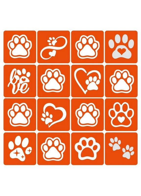 Набір трафаретів для біо-тату "Таба лапки" taba-lapki-16 Fresh Tattoo (369786528)