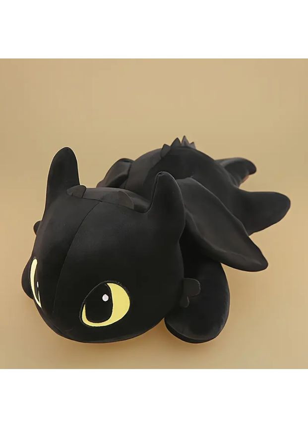 Игрушка мягкая плюшевая Беззубик Ночная Фурия Дракон 40 см Черный. No Brand (354826890)