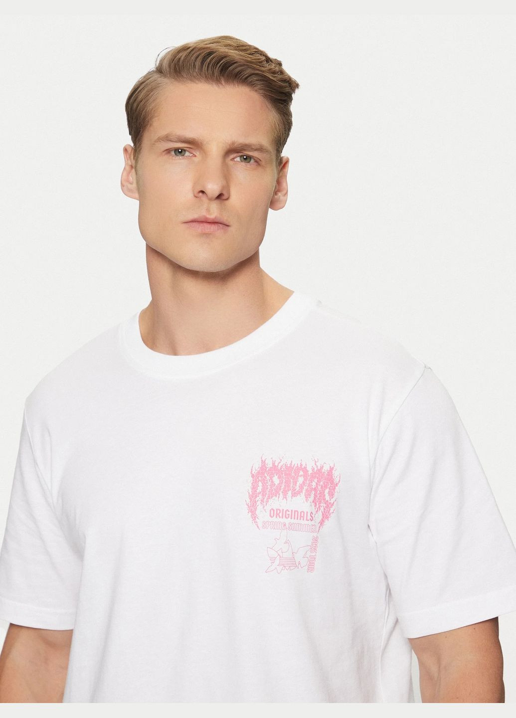 Белая футболка из хлопка adidas