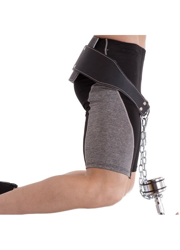 Пояс для отягощений кожаный (кожа, ширина-7in (18см), с цепью, ) (SB-165128) Zelart (361437001)