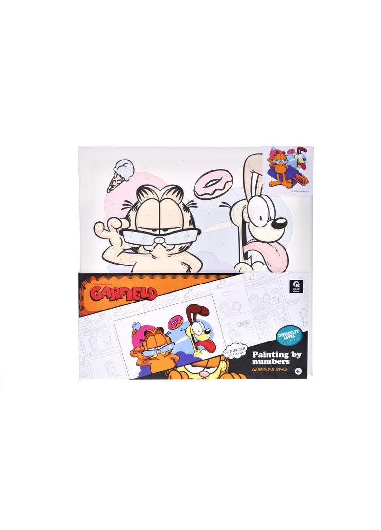 Набор для росписи по номерам 30х30 см. QB913-007 "Гарфилд стиляга" qbee (368709332)
