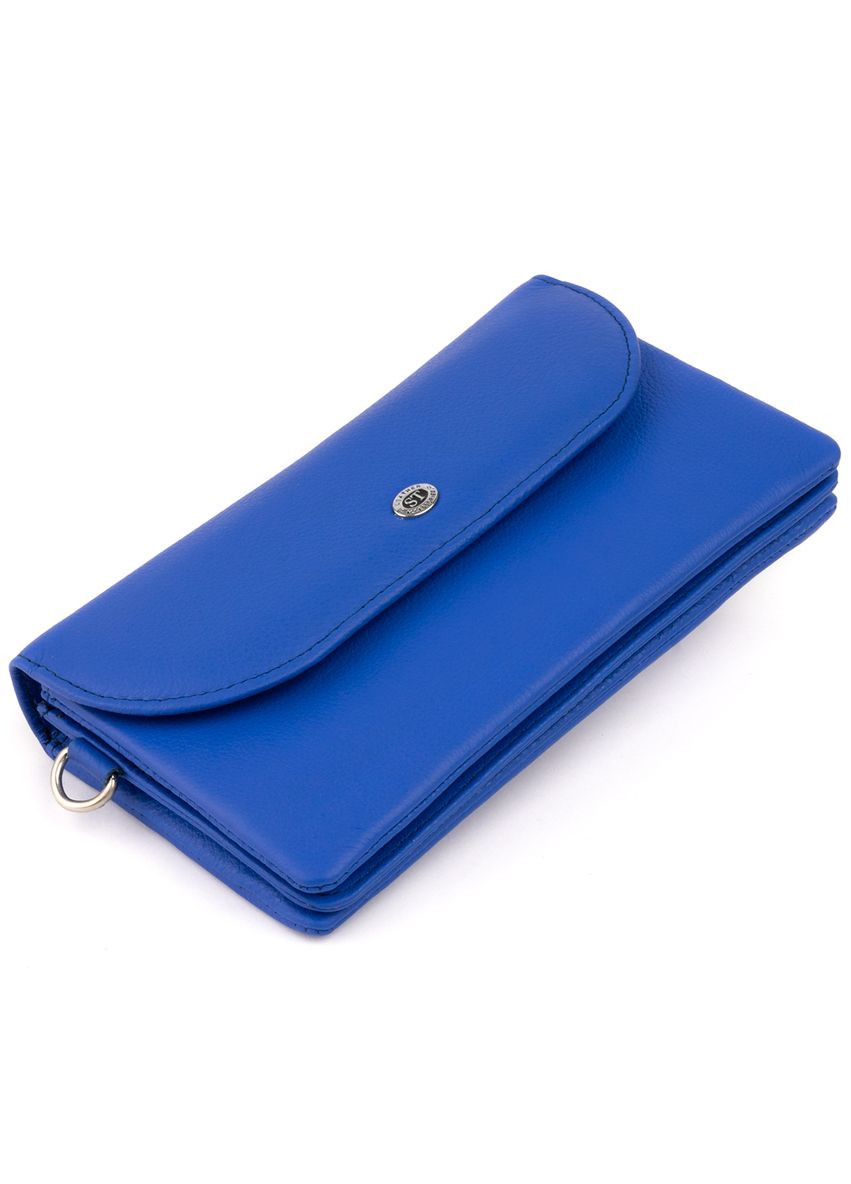 Жіночий клатч із натуральної шкіри з відділенням для карт та документів синій (sku_19319) No Brand (328219017)