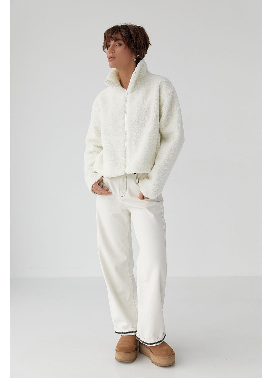 Белый зимний кардиган Lurex