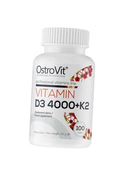 Vitamin D3 4000 + K2 100таб (36250039) Ostrovit (277756202)
