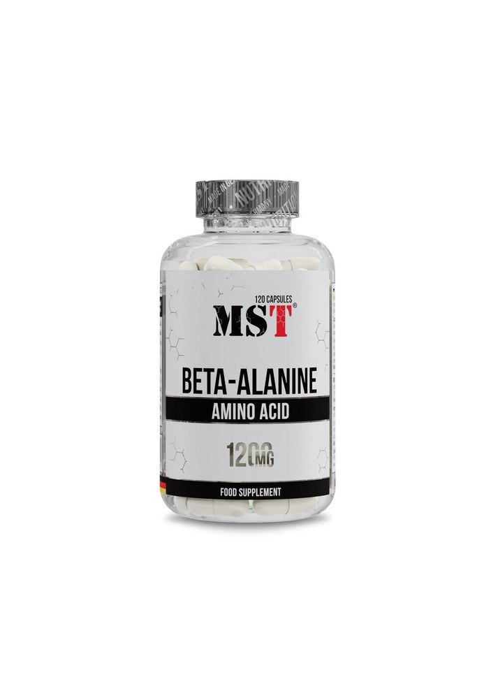 Бета-аланін Beta-Alanine, 120 капсул для підтримки м'язів MST (322415328)