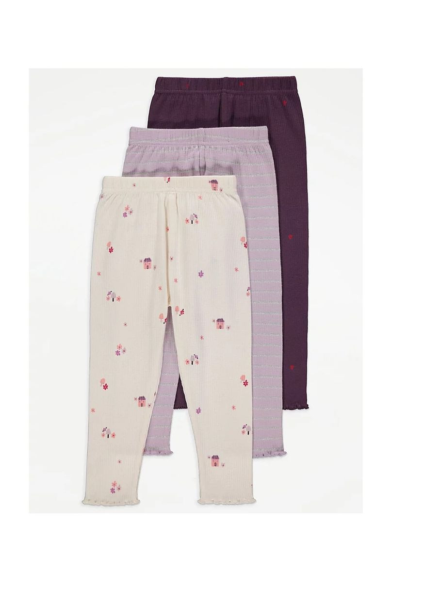 Лосини набор 3 шт 2/3 роки в рубчик George (322288095)