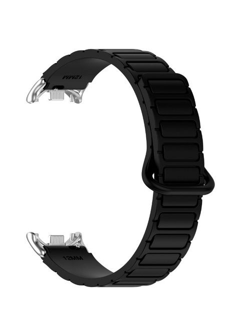 Ремінець сумісний з Xiaomi Mi Band 5, 6, 7, 8, 9. Магнітний Кольорі: чорний. хакі No Brand (370101734)