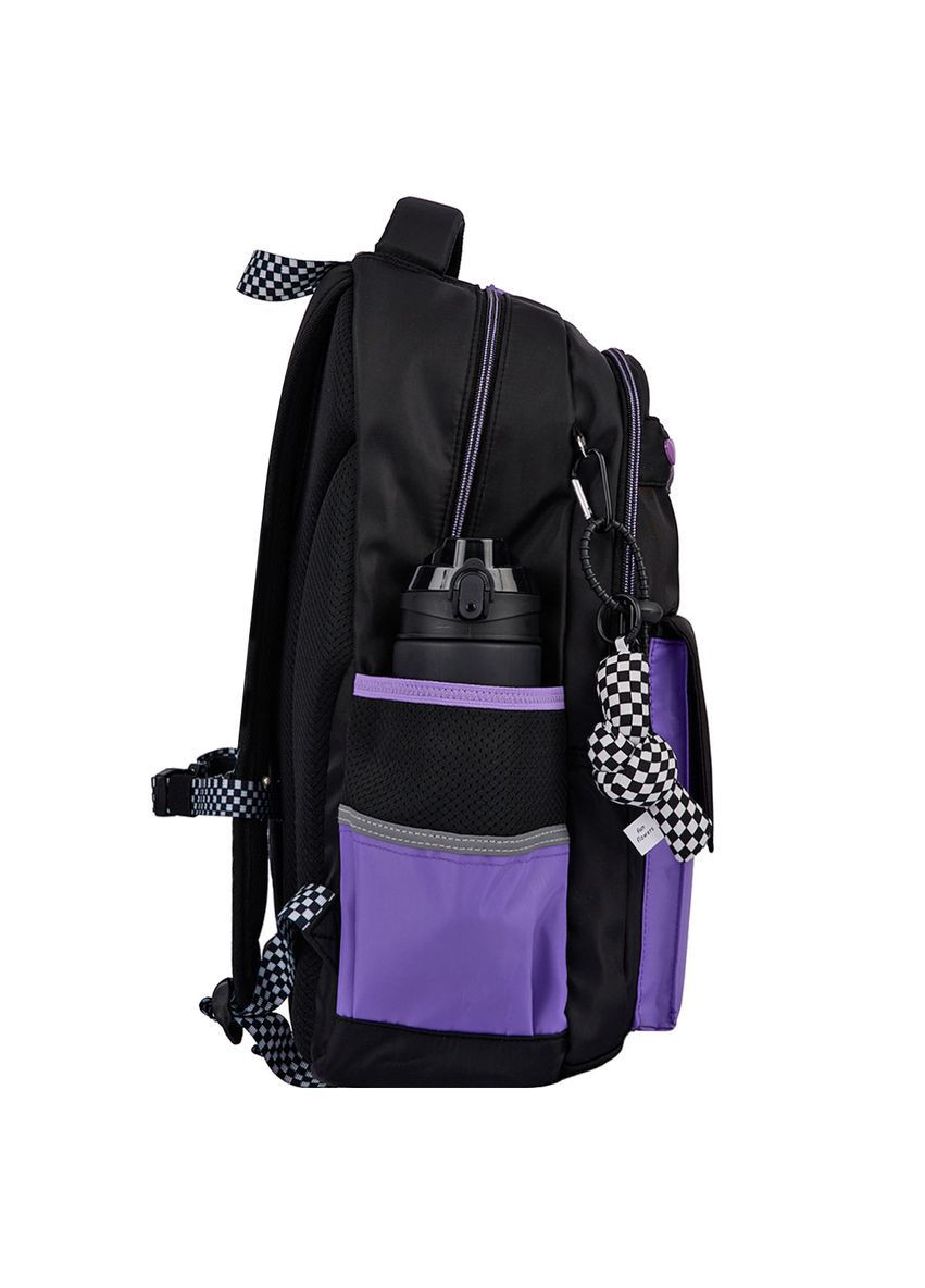 Рюкзак шкільний TS-48 Purple Hearts 45х31x15 см Чорно-фіолетовий (559923) Yes (365290847)