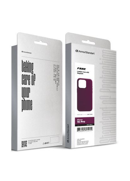 Чохол до мобільного телефона (ARM76302) ArmorStandart FAKE Leather Case Apple iPhone 15 Pro Deep Purple (357491529)
