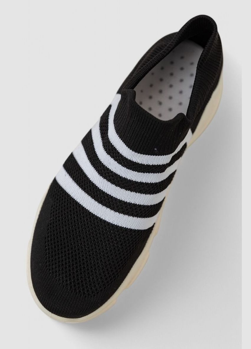 Слипоны женские текстильные,, Ager чёрно-белые всесезоны (317360163)