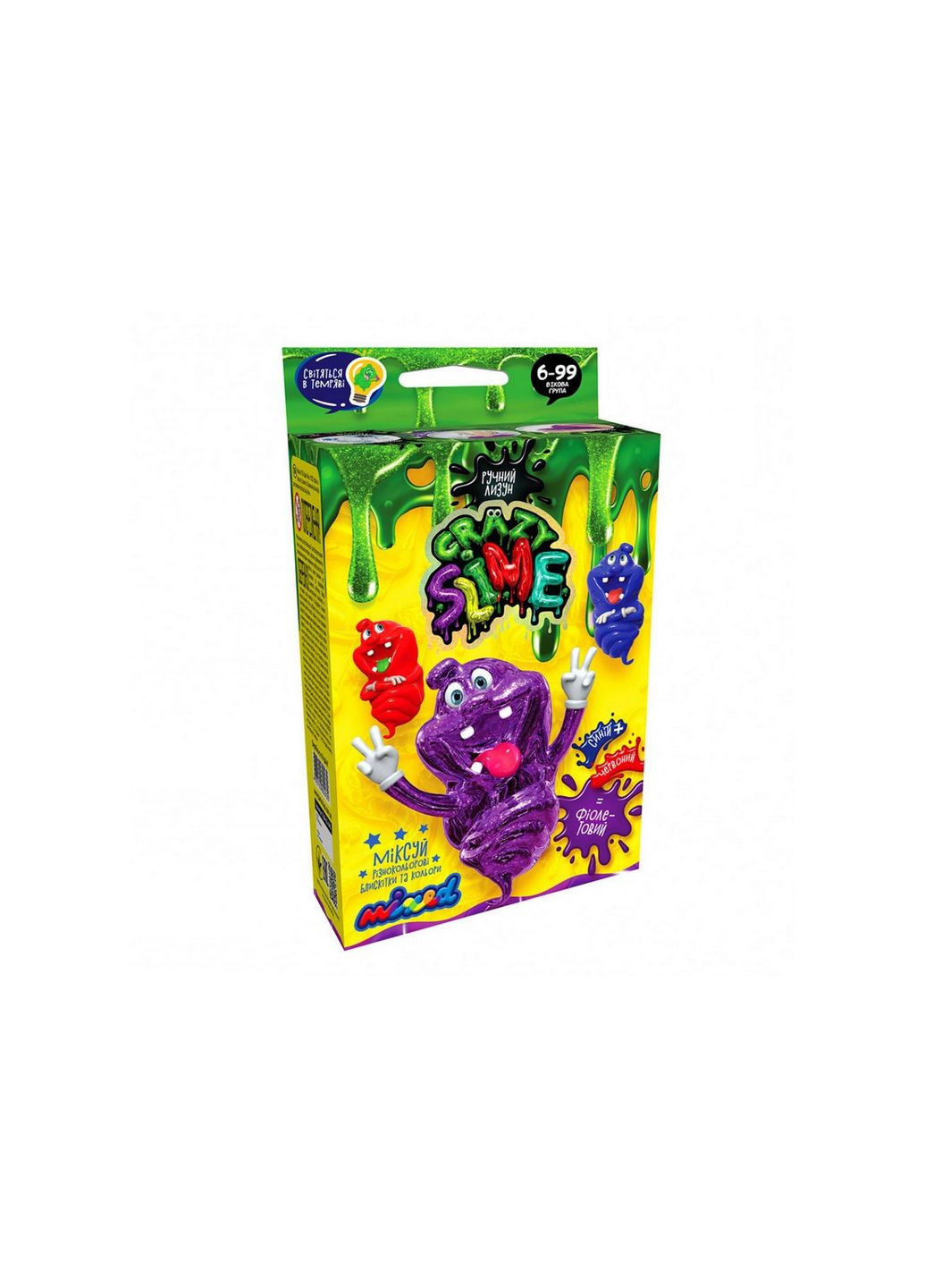 Детский набор для проведения опытов "Crazy Slime" SLM-02 укр Фиолетовый Danko Toys (280802495)
