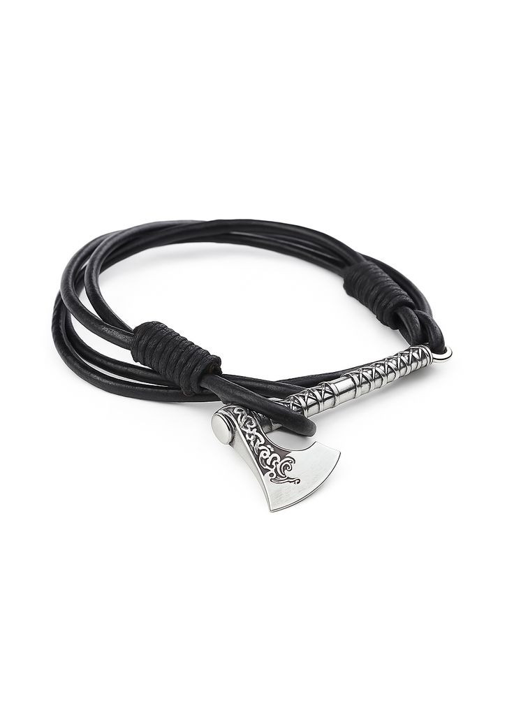 Чоловічий Браслет з гладкої шкіри B109609 в скандинавському стилі (Розмір: 19,5см) WellDone (338861349)