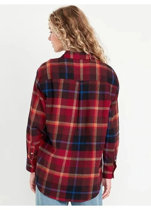 Жіноча фланелева сорочка, розмір, бавовняна, оригінал Old Navy (400041693)