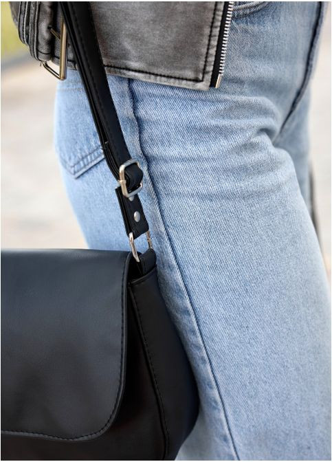 Женская сумка кроссбоди из экокожи Черная (927024720) Sambag (360965547)