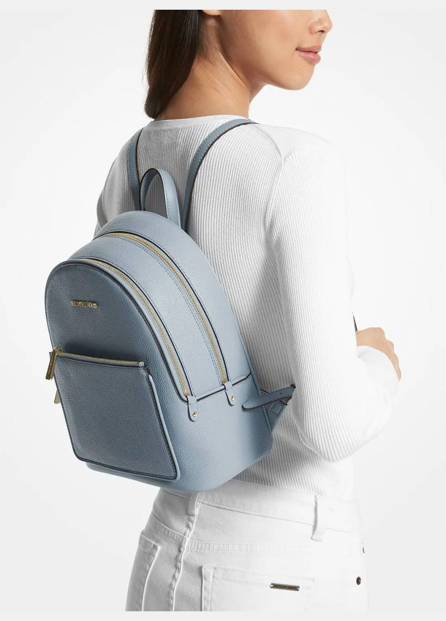 Рюкзак шкіряний Adina Medium Blue Michael Kors (298426355)