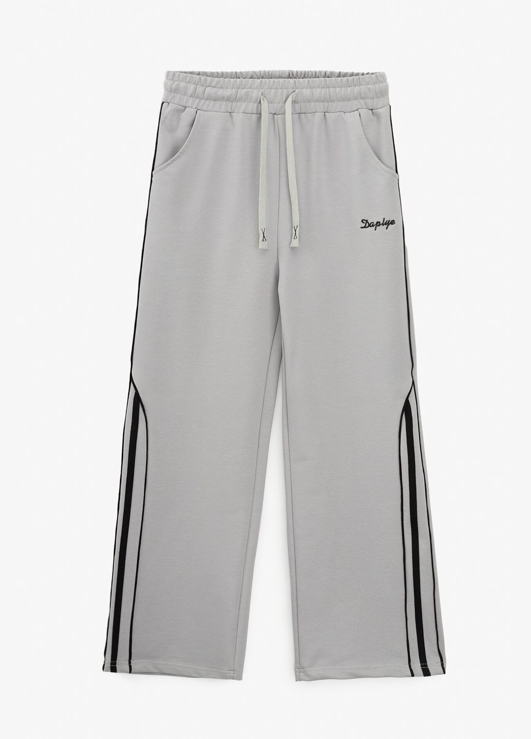 Светло-серые спортивные демисезонные брюки Lizi Kids