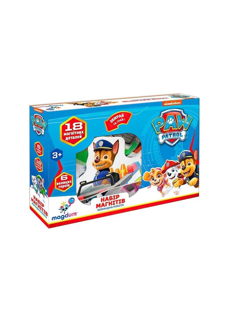 Набір магнітів ML4034-32 "Щенячий патруль: Командна робота", 18 магнітів, в коробці (4820215154208) MAGDUM (326798654)