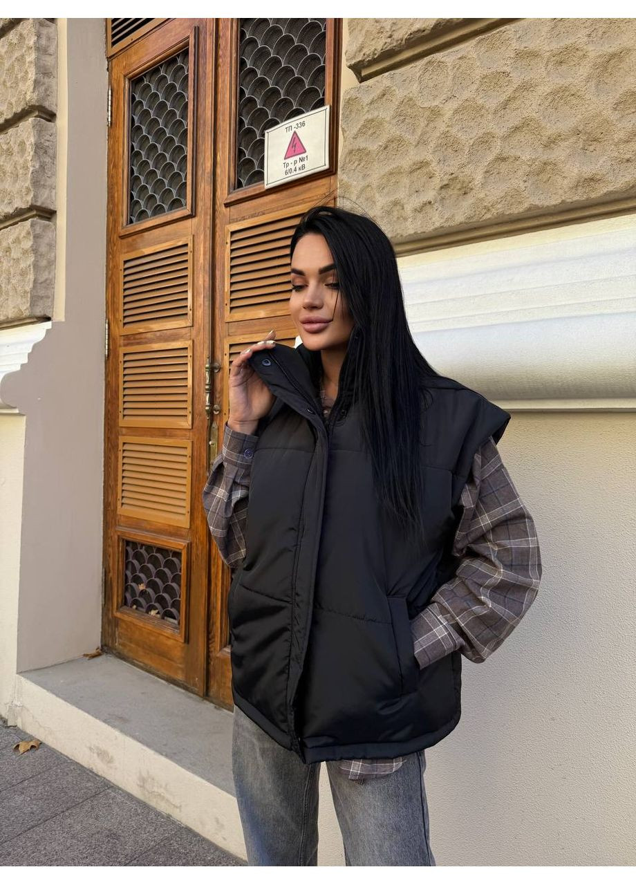 Жіноча стильна тепла жилетка оверсайз Україна (360548574)