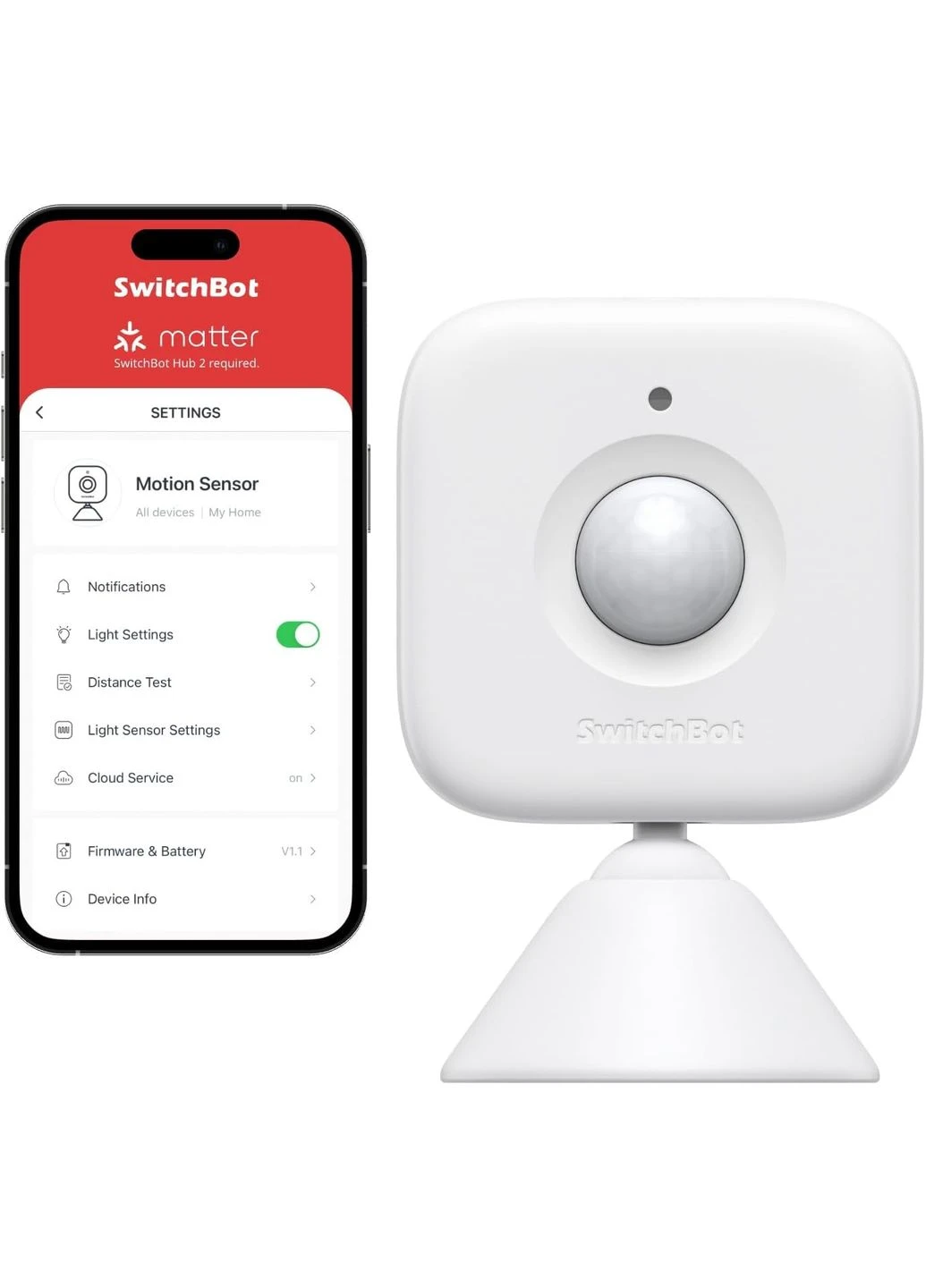 Датчик руху SwitchBot, бездротовий PIR, сумісний з Alexa (потрібен Hub) No Brand (395898640)