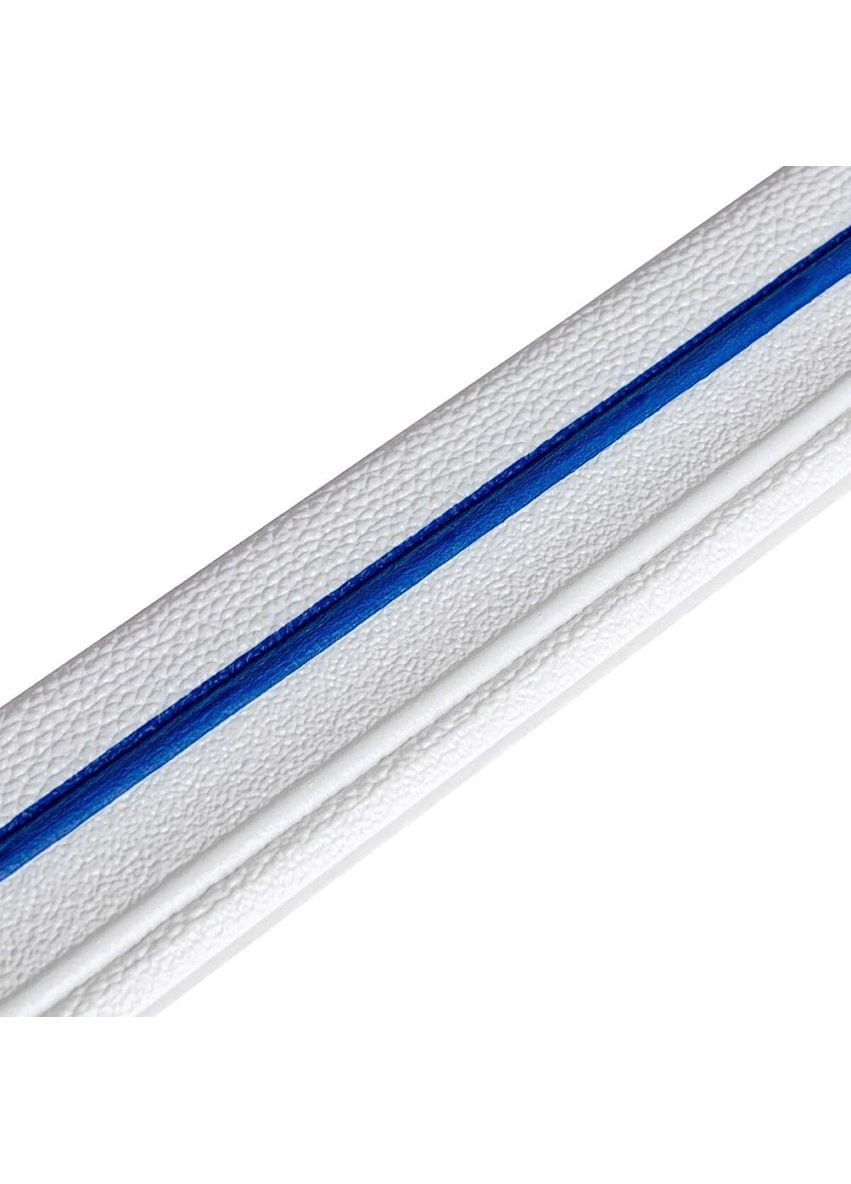 Плінтус\багет самоклеючий Білий з синьою смужкою 2300х70х4мм 3D Loft (300241615)
