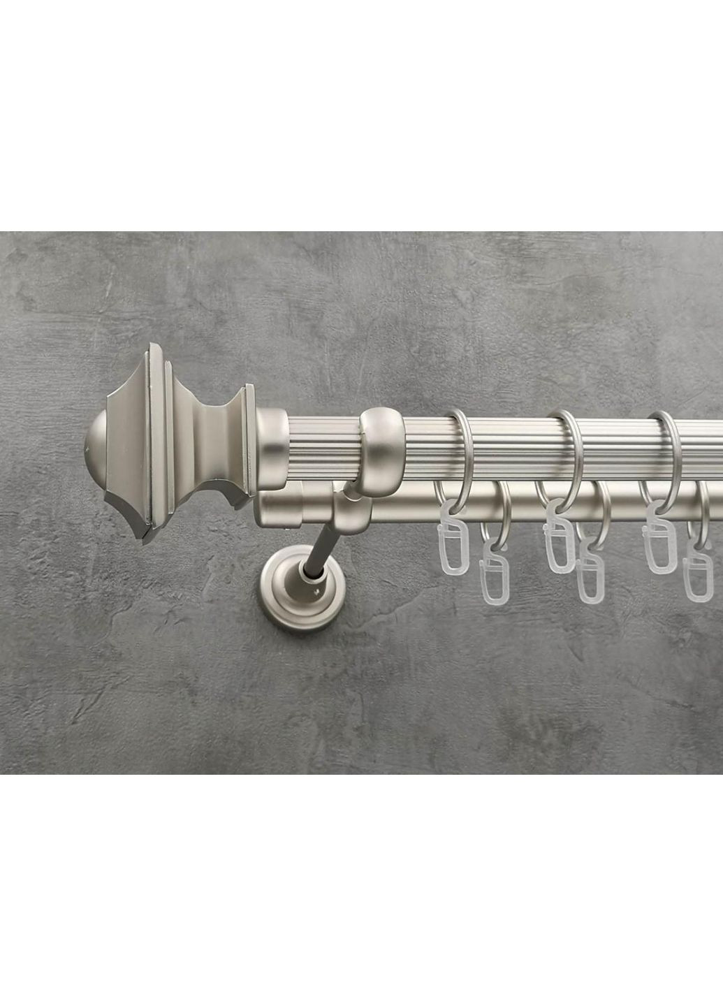 Карниз Борджеза рифлена штанга подвійний відкритий 25/19 мм 320 см Сатин Quadrum (352781781)