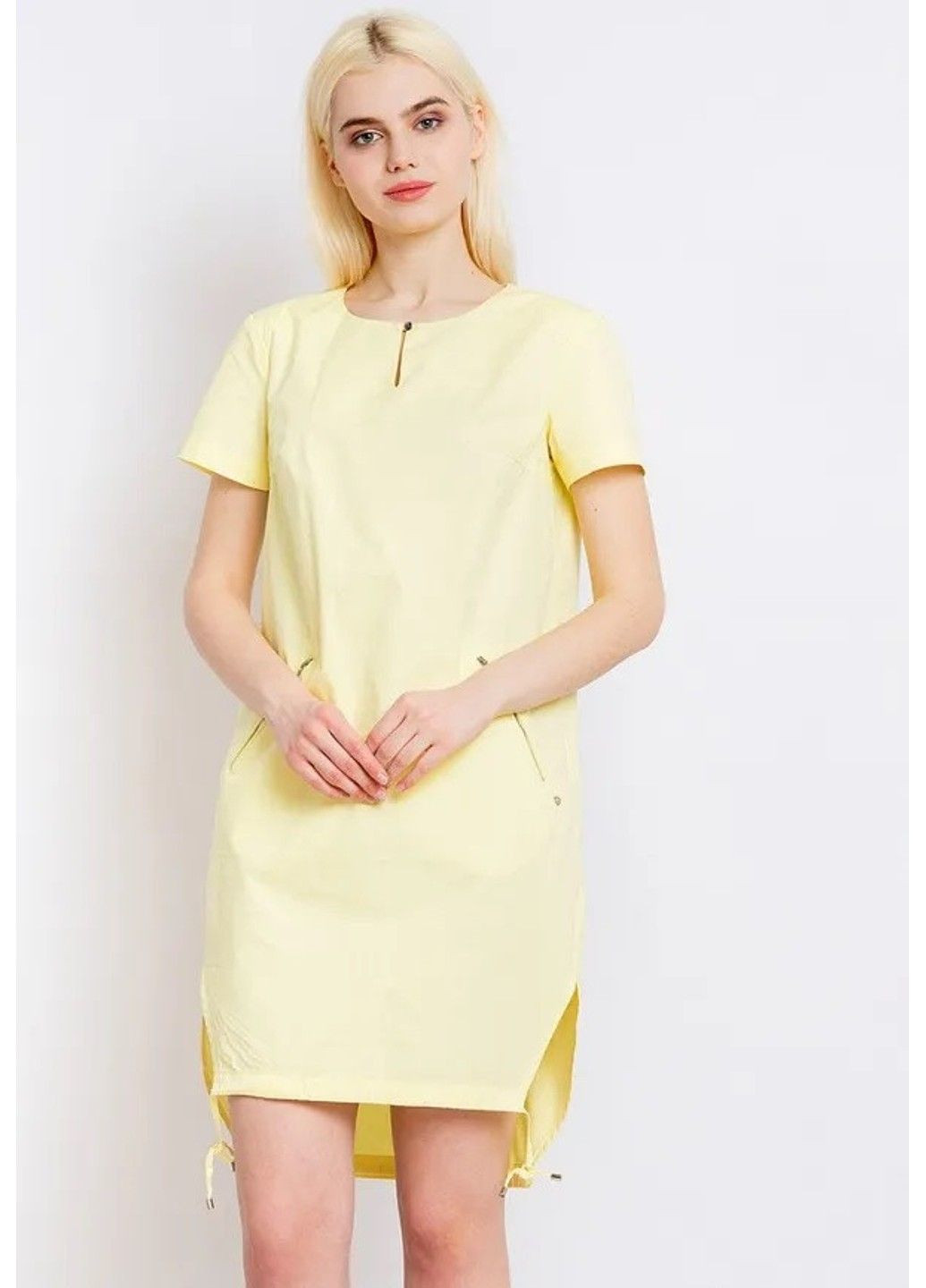 Жовтий кежуал сукня s18-32035-405 а-силует Finn Flare однотонна