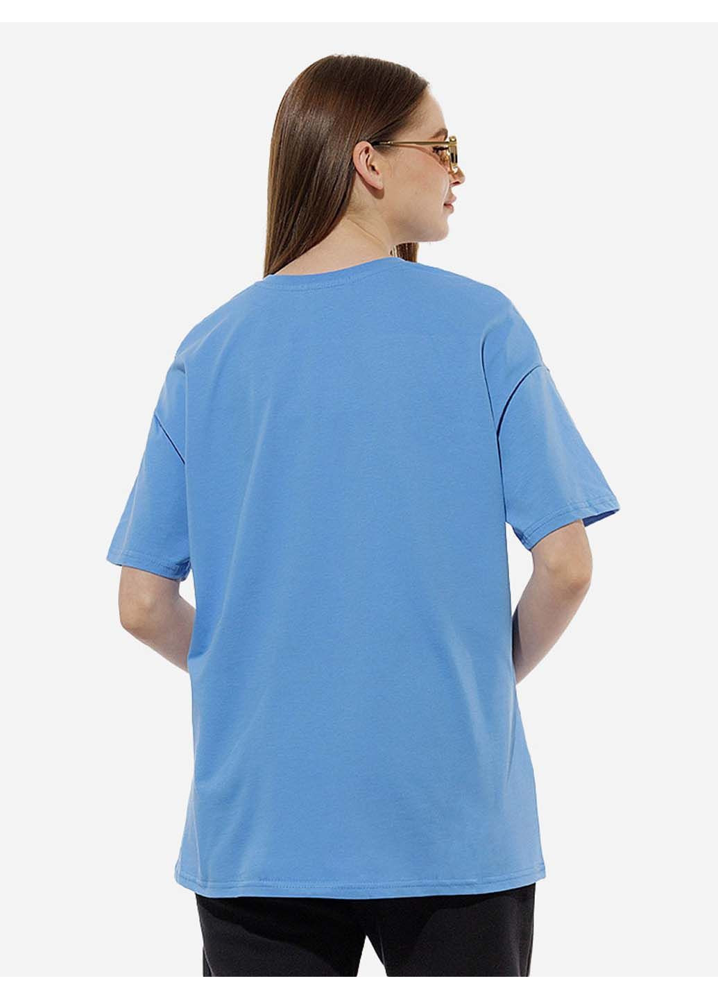Блакитна літня футболка Dias