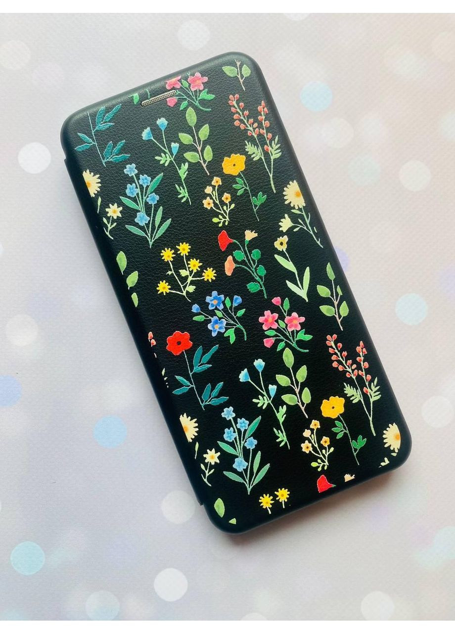 Чохол-книжка з малюнком для Samsung Galaxy A32 5G Чорний:: Квітковий фон (принт 269) G-Case (359485648)