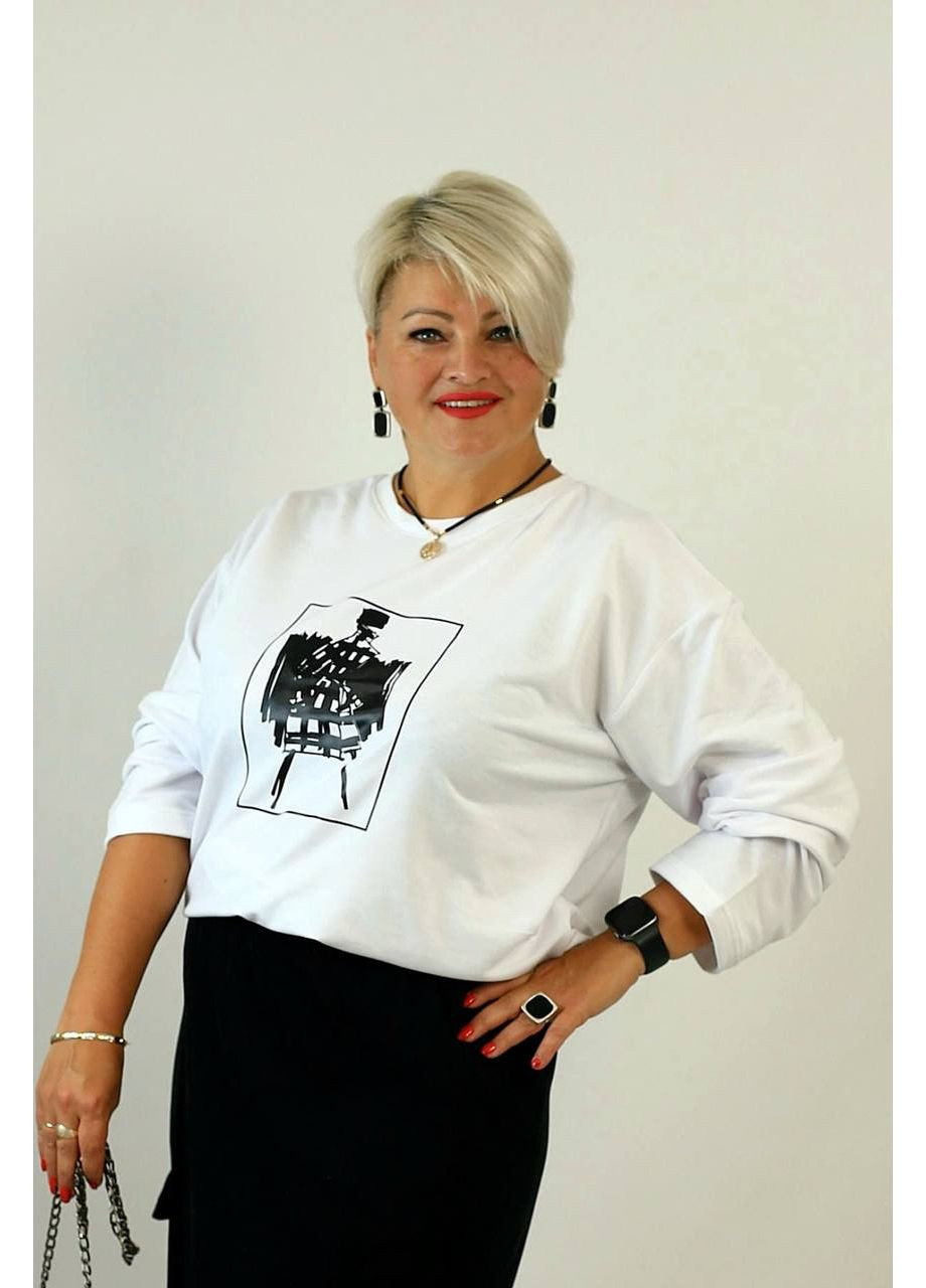 Лонгслів жіночий базовий великих розмірів Style Point (357238067)