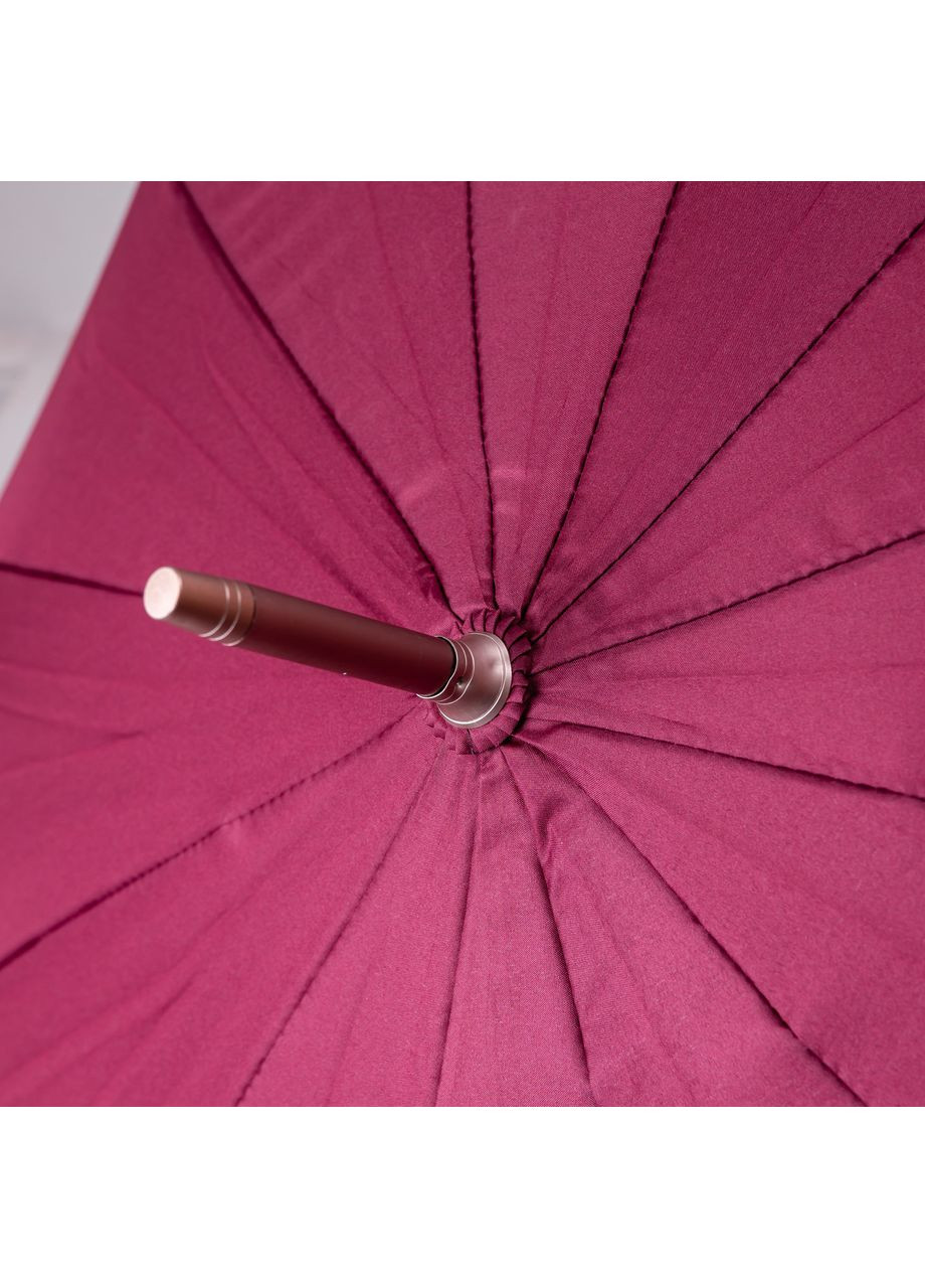 Червона} класична парасолька-тростина з чохлом напівавтомат з поліестеру міцна надійна 12 спиць діаметр 120 см червоний hp-23-16r Yiwu (370974260)