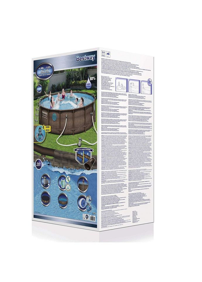 Бассейн каркасный Bestway 56725 (488-122 см), 19480 л No Brand (354754366)