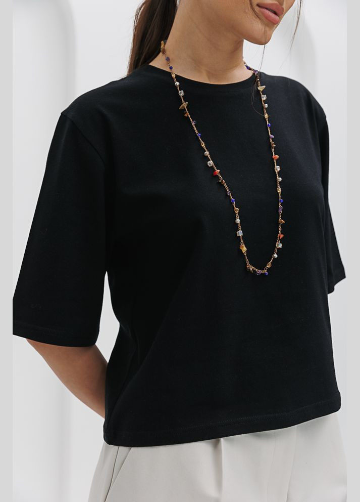Женская футболка цвета с удлиненными рукавами Arjen - (290663570)