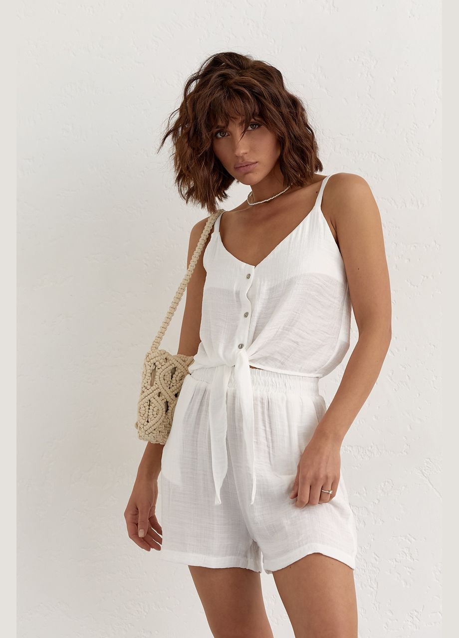 Жіночий костюм із шортами та топом на зав'язках Liton (296658538)