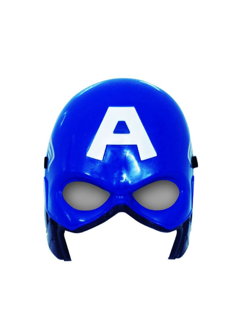 Маска карнавальная светящаяся Капитан Америка 10031 синяя Fashion (269266406)