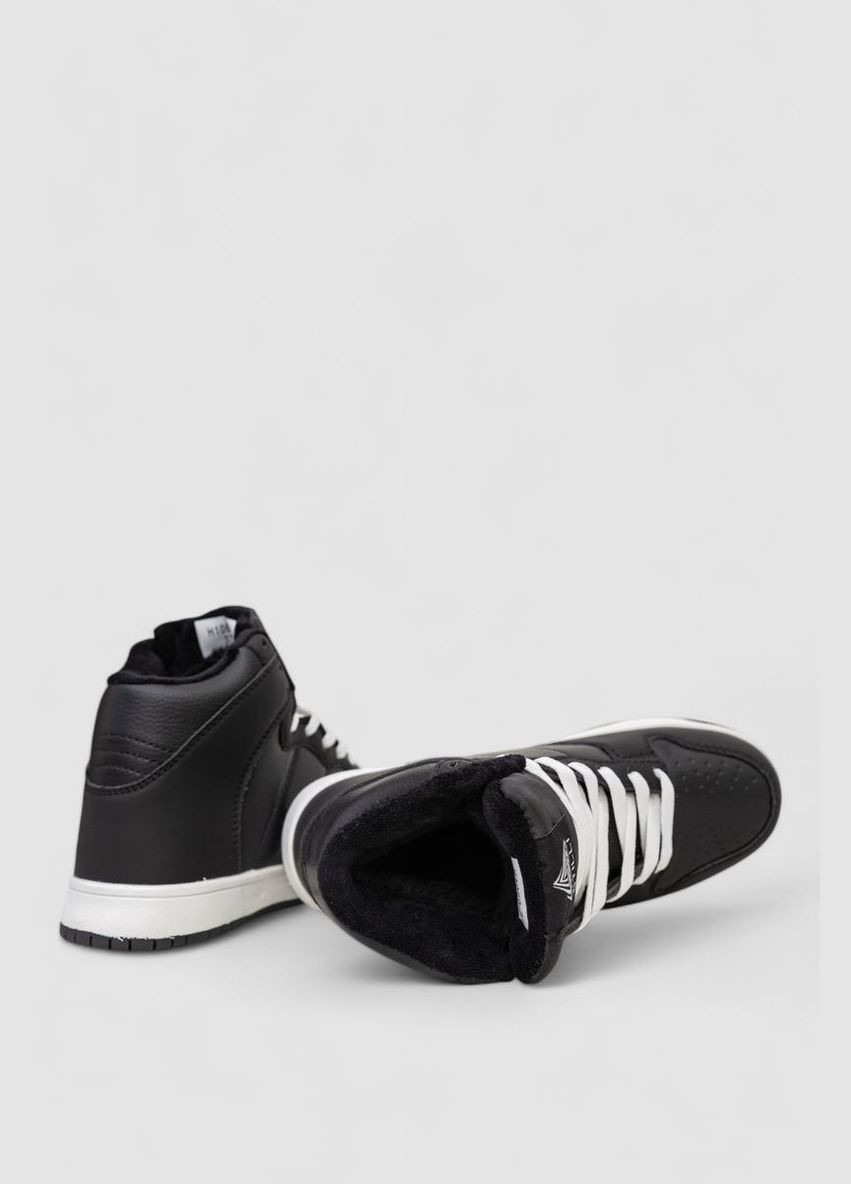 Кроссовки женские зимние на меху Ager 248RH1060 чёрно-белые демисезоны (338370592)