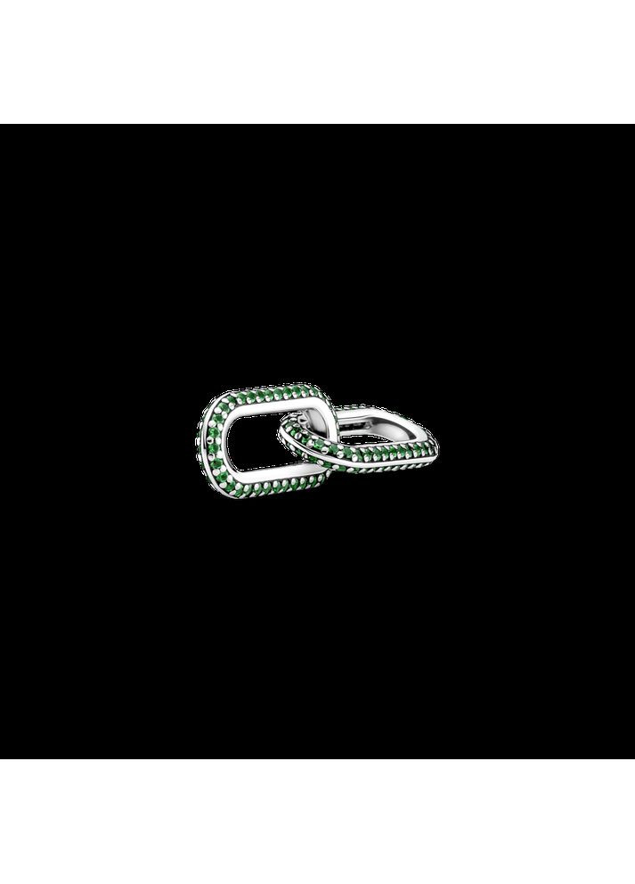 Срібний шарм - ланка подвійна з паве для браслетів Пандора Мі Kabluchka (355345688)