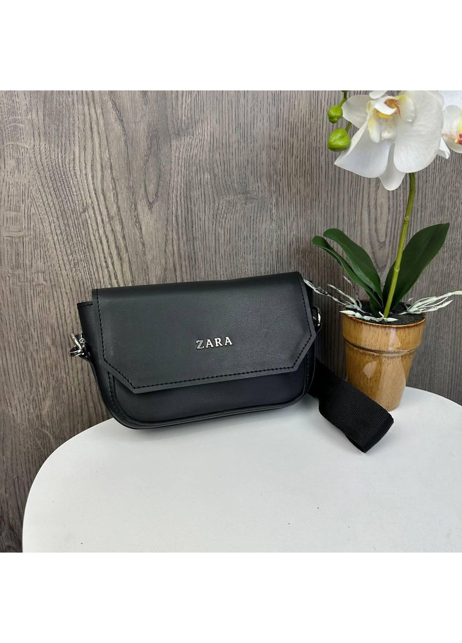 Жіноча міні сумочка клатч на плече чорна з екошкіри ProDobro (363259990)