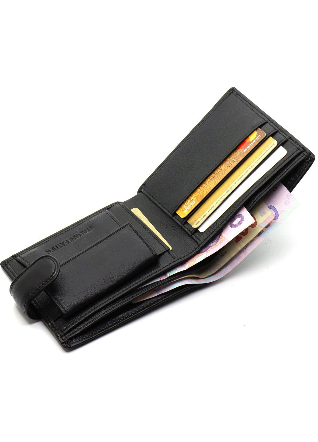 Кожаное мужское портмоне на кнопке ST-104-1 st leather (359380712)