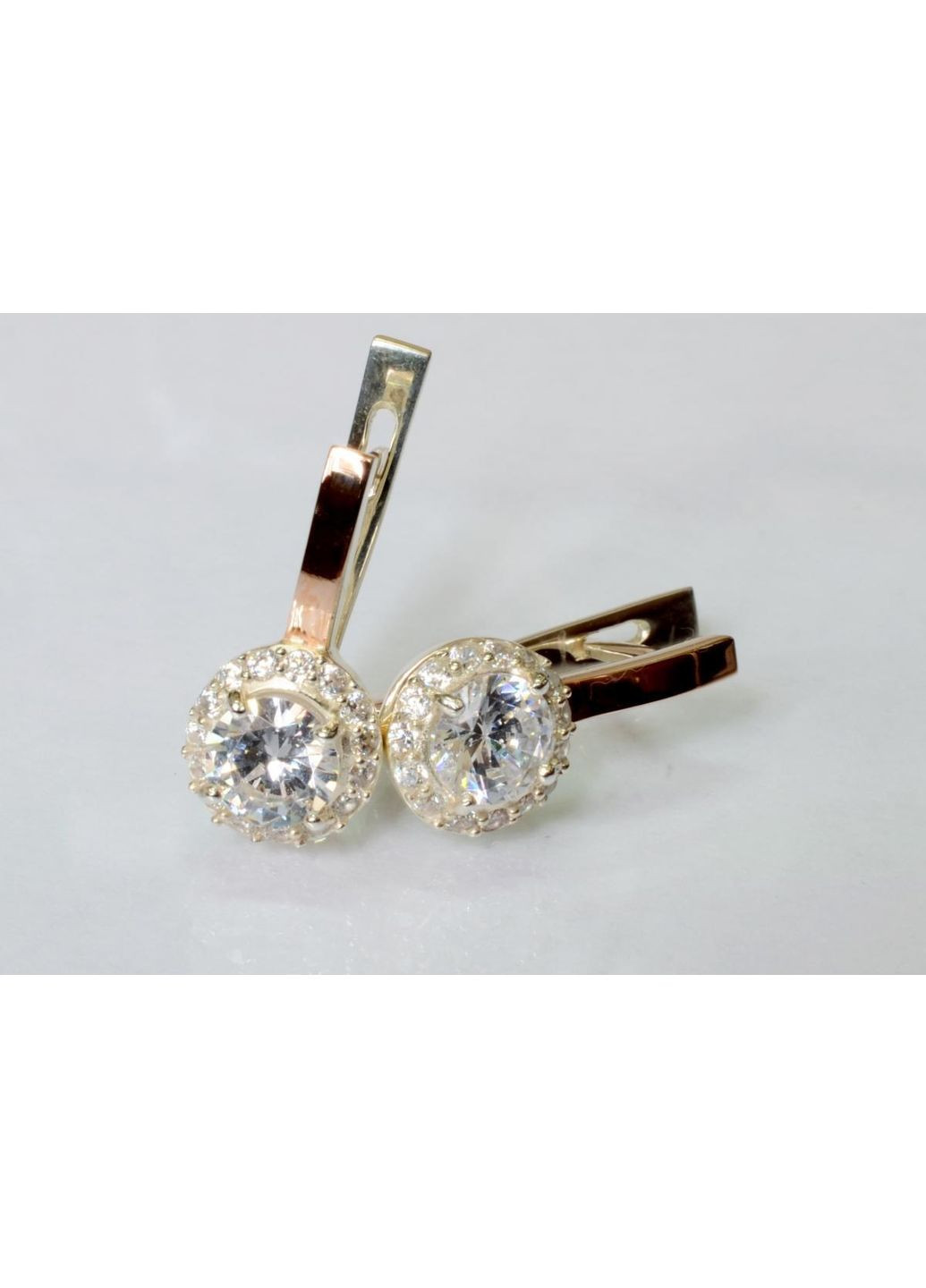 Срібні сережки з золотими накладками Silver Style (367112589)