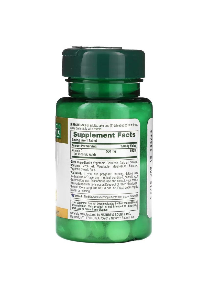 Вітамін C, 500 мг, Vitamin C,, 100 таблеток Nature's Bounty (362694406)