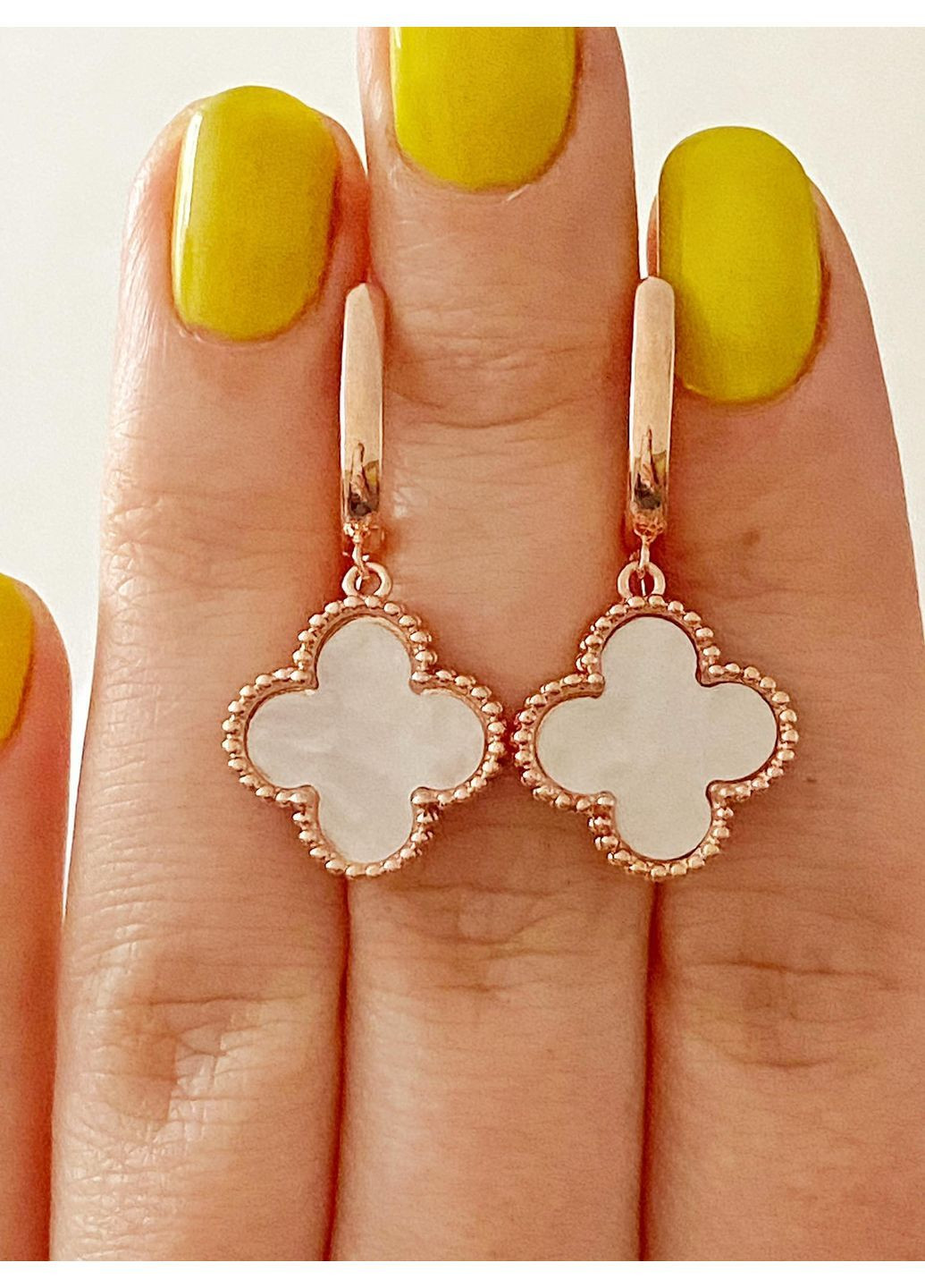 Позолоченные Серьги "Клевер" + Браслет дл.17см-20.5см, дл.17.5см-20.5см. Позолота No Brand (364502960)