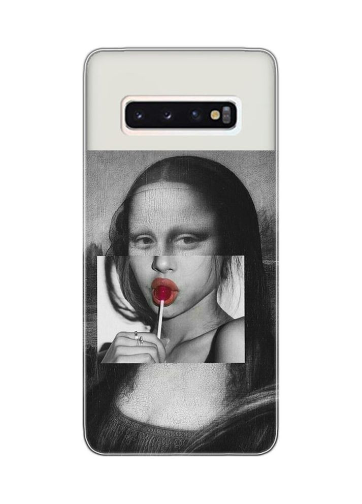 Прозрачный чехол на Samsung Galaxy S10 :: Современная Мона Лиза (принт 351) Creative (360676718)