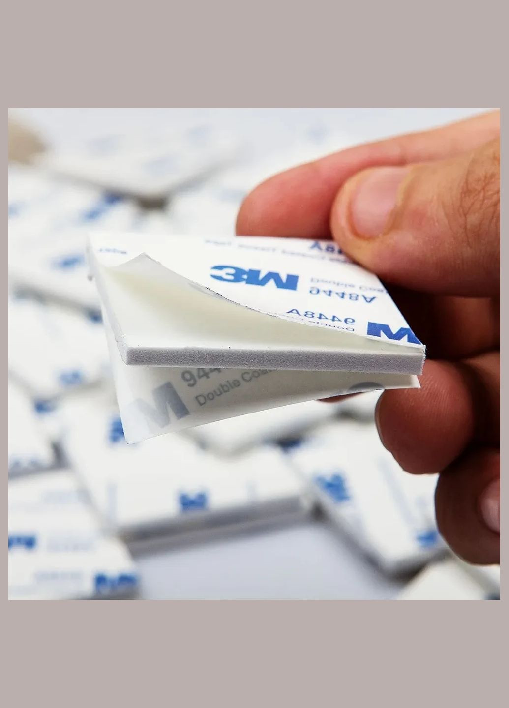 Двосторонній скотч 3M 9448A 40×40мм 1мм 3М (338620242)