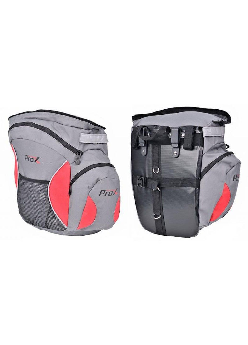 Велосумка на багажник Montana 605 60 л, сірий-червоний ProX (353850395)