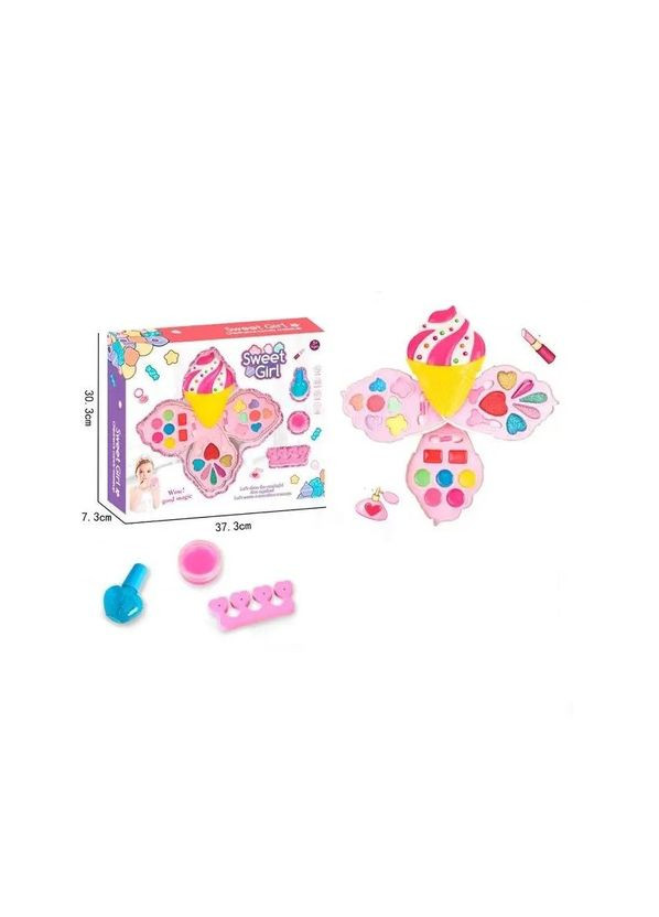 Дитяча косметика морозиво-ріжок розкладна шкатулка 4 яруси (6015/6013) MFC (364114267)