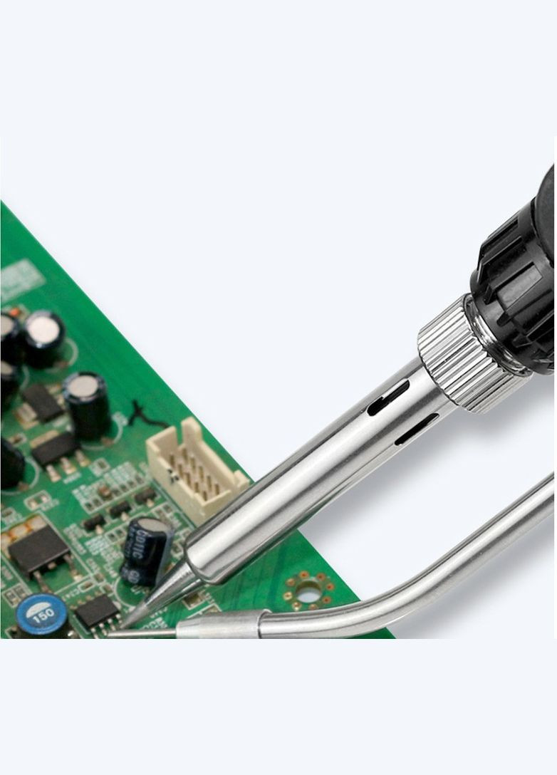 Паяльник з автоматичною подачею припою 7 в 1, 220В 60Вт 400C, в наборі припой, пінцети, олововідсмоктувач Jiang (344596184)