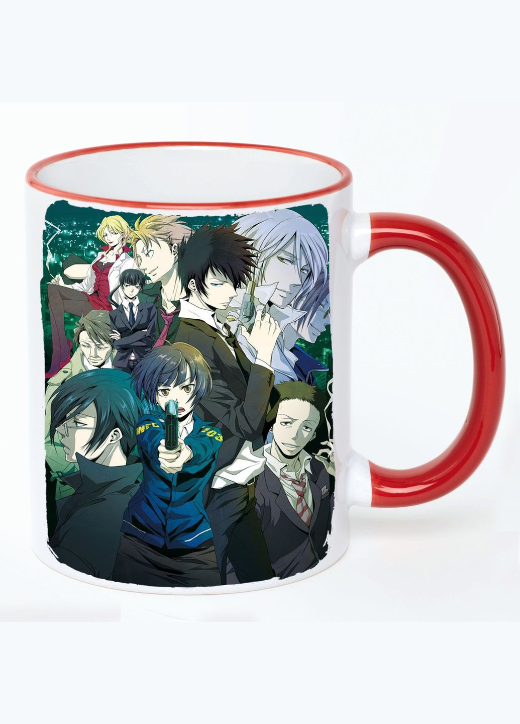 Чашка Психопаспорт Аніме #001 (кухоль, кухоль) Біла з Червоною ручкою 330 мл No Brand (322716614)