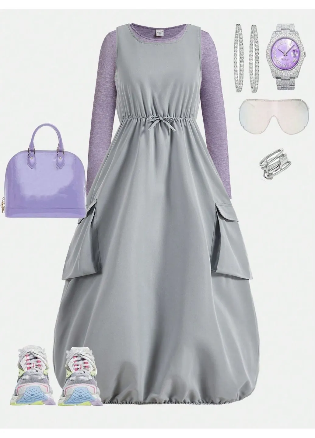 Сіра сукня дитяча SHEIN (378147197)