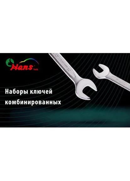 Набір ключів комбінованих 14 пр. 10-32 мм стрічка (16614M) Hans (386234561)