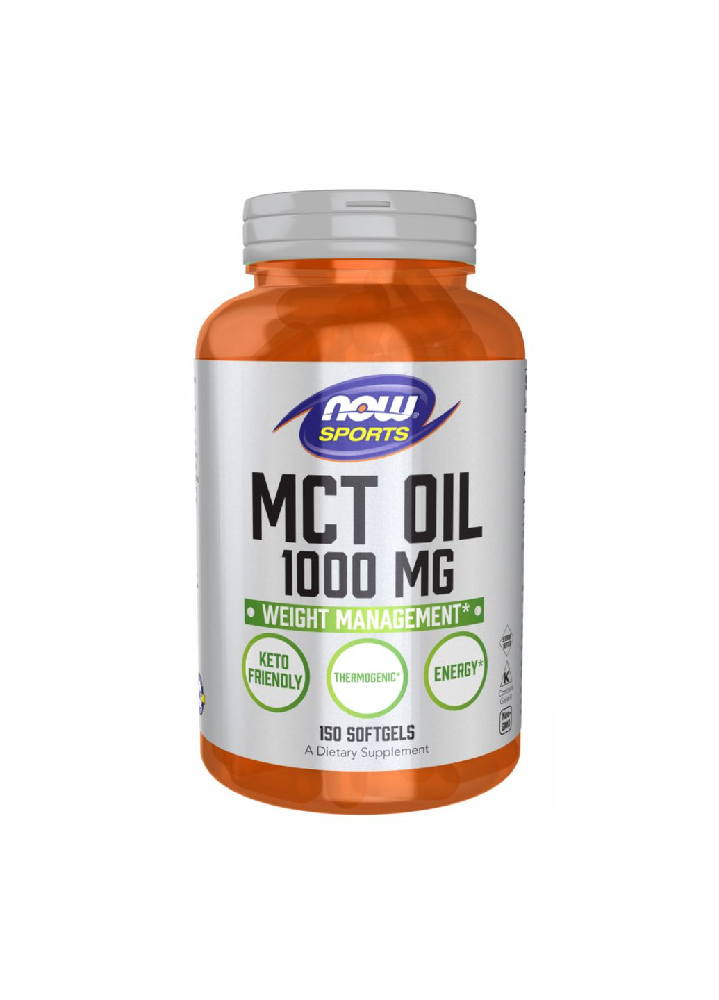 МCT масло для схуднення 1000 мг 150 капсул термогенне енергія Now Foods (367958400)